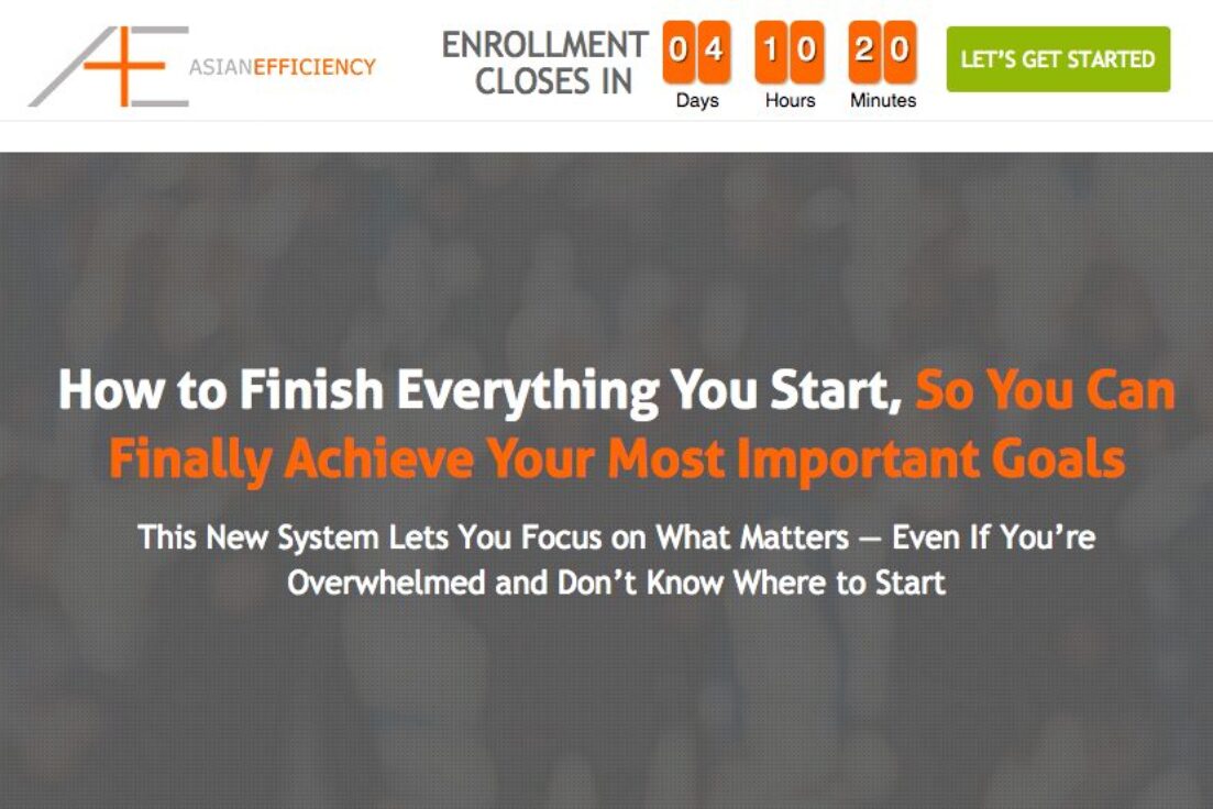 Asian Efficiency – Finisher’s Fastlane