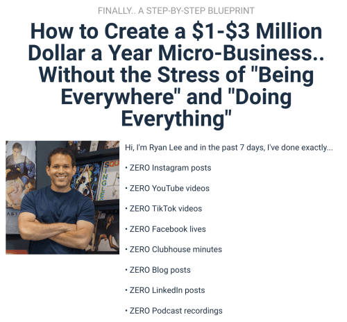 Ryan Lee – Micro-Business Workshop