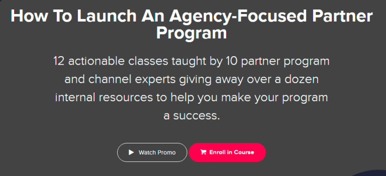 Alex Glenn – How To Launch an Agency-Focused Partner Program