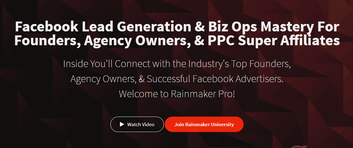 Rainmaker University – Facebook Ads For Lead Generation