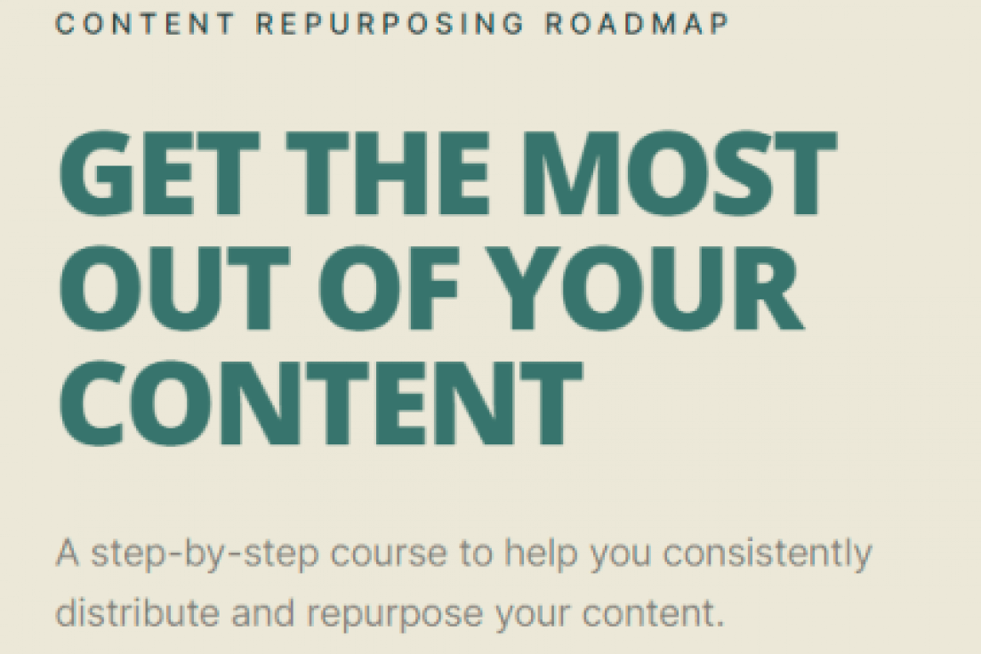 Justin Simon – Content Repurposing Roadmap